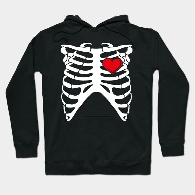 Spooky Skeleton Costume: Halloween couple Hoodie by SolarFlare